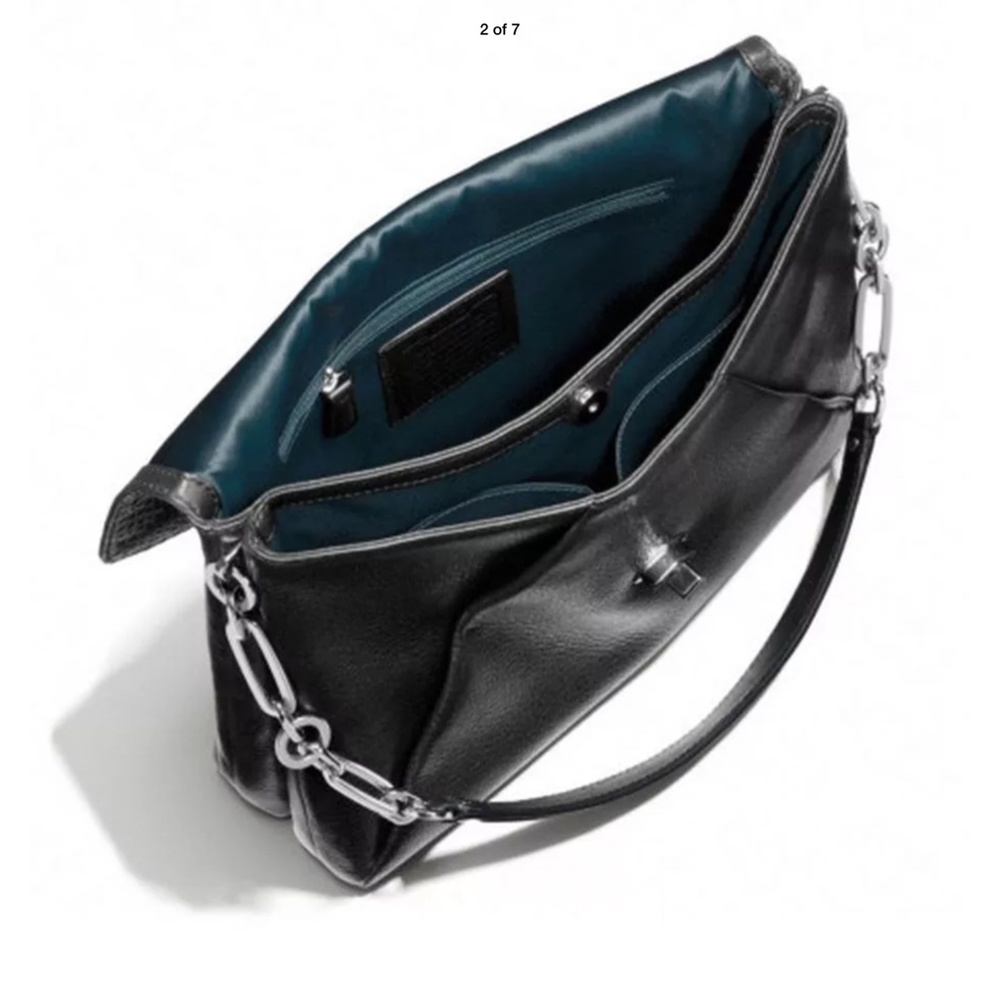 Coach Madison Shoulder Flap Glittery Python - image 2